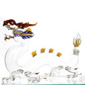 Chinese traditional craft pure manual dragon-shaped blown glass bottle